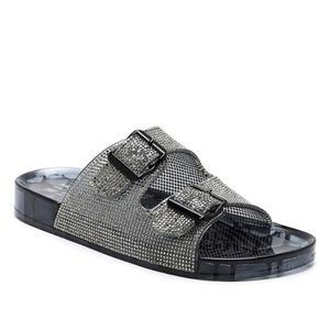 NWOT Shimmery Jelly Slide Sandals, Size 8